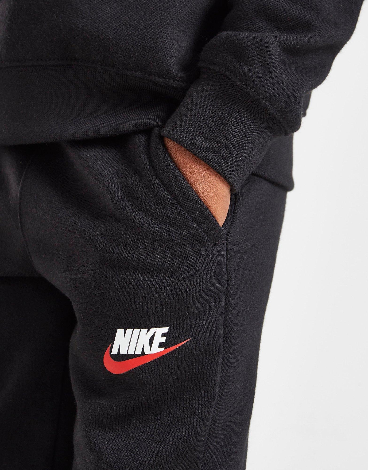 Detská mikina JORDAN MIKINA DBL HBR CREW ST BLK/RD/REF 86J415-023 Černá