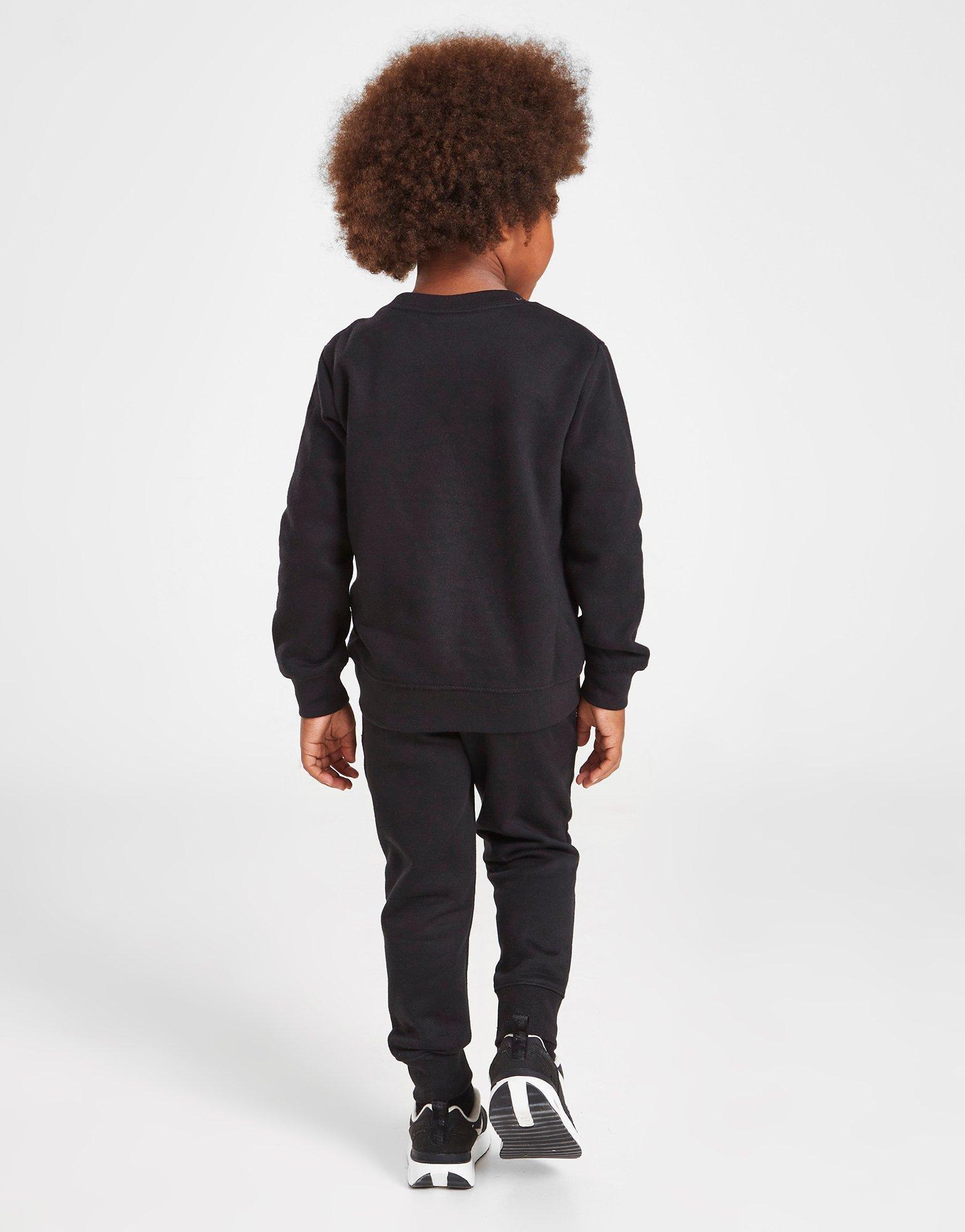 Detská mikina JORDAN MIKINA DBL HBR CREW ST BLK/RD/REF 86J415-023 Černá