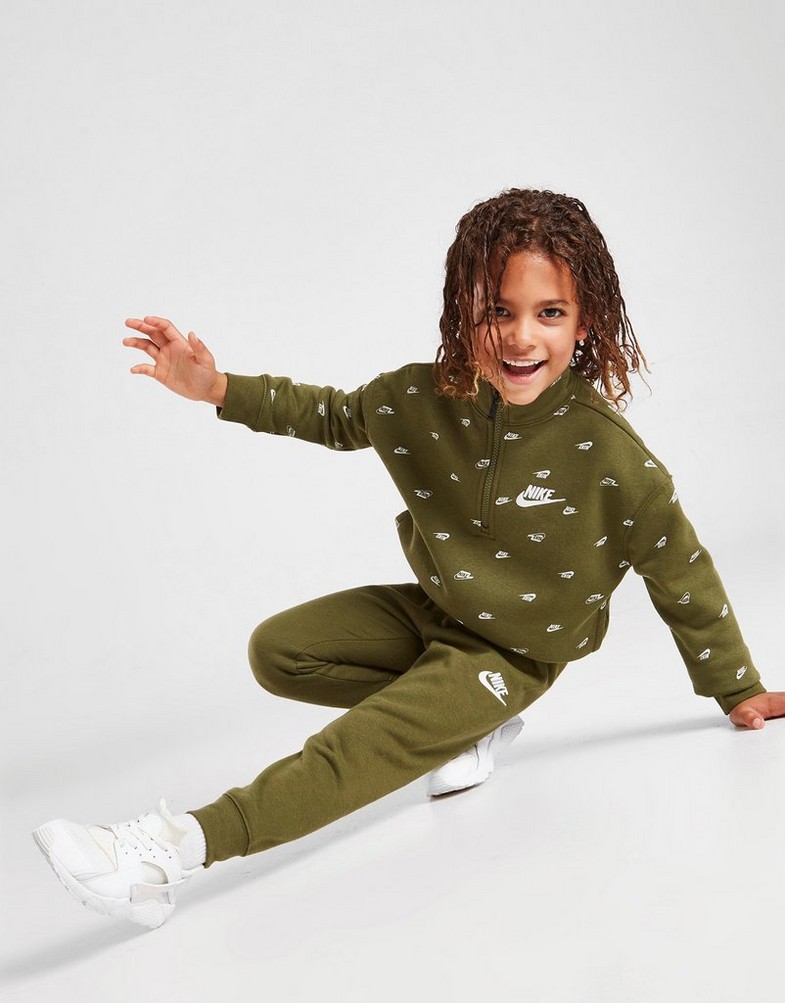 Detská tepláková súprava NIKE SÚPRAVA AOP NIKE QZ ST 86K179F1C Biela