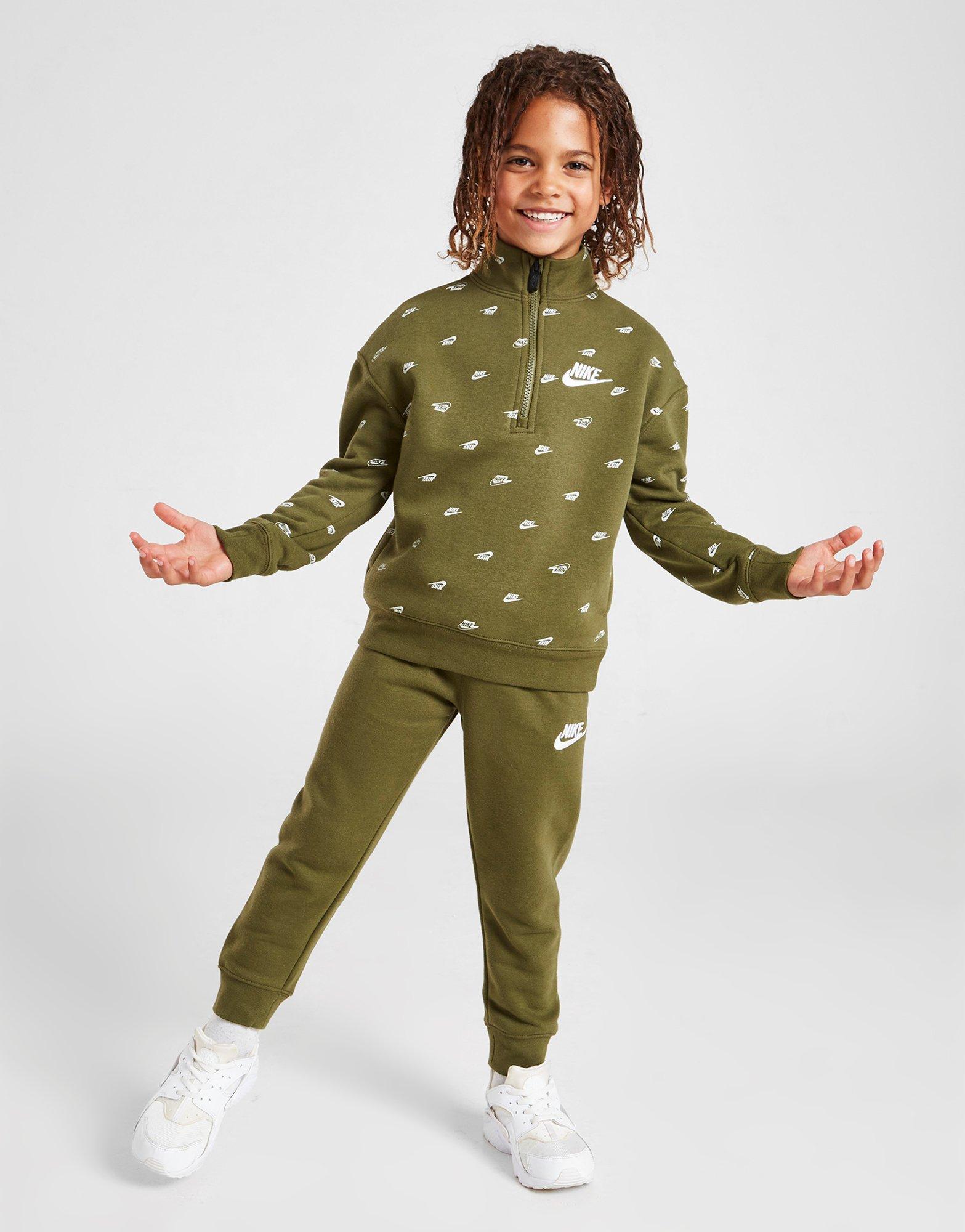 Детски анцуг NIKE КОМПЛЕКТ AOP NIKE QZ ST 86K179F1C Бял