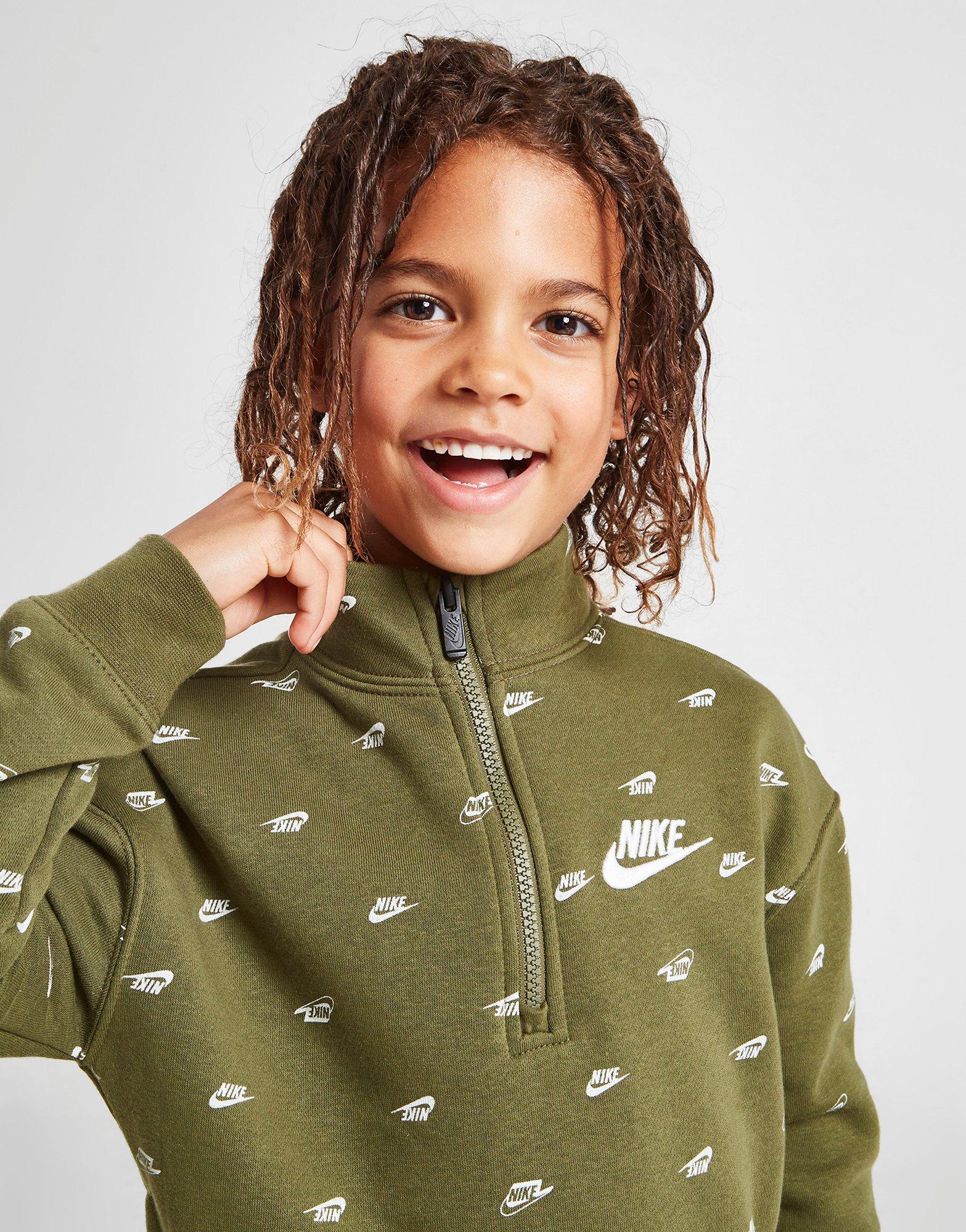 Детски анцуг NIKE КОМПЛЕКТ AOP NIKE QZ ST 86K179F1C Бял