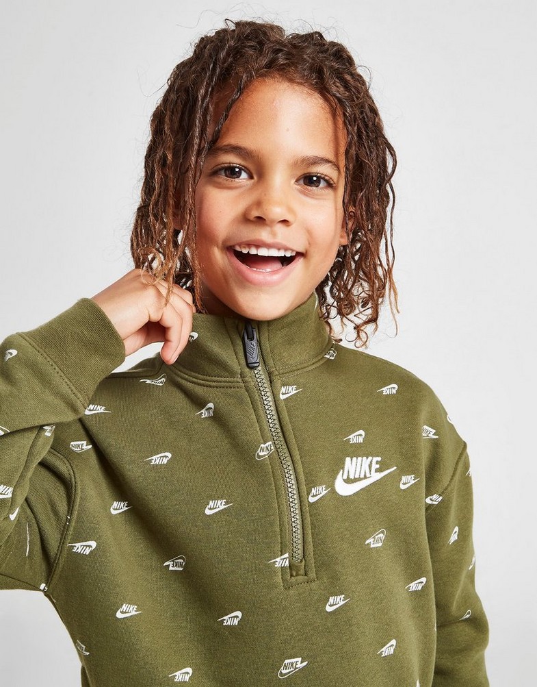 Detská tepláková súprava NIKE SÚPRAVA AOP NIKE QZ ST 86K179F1C Biela