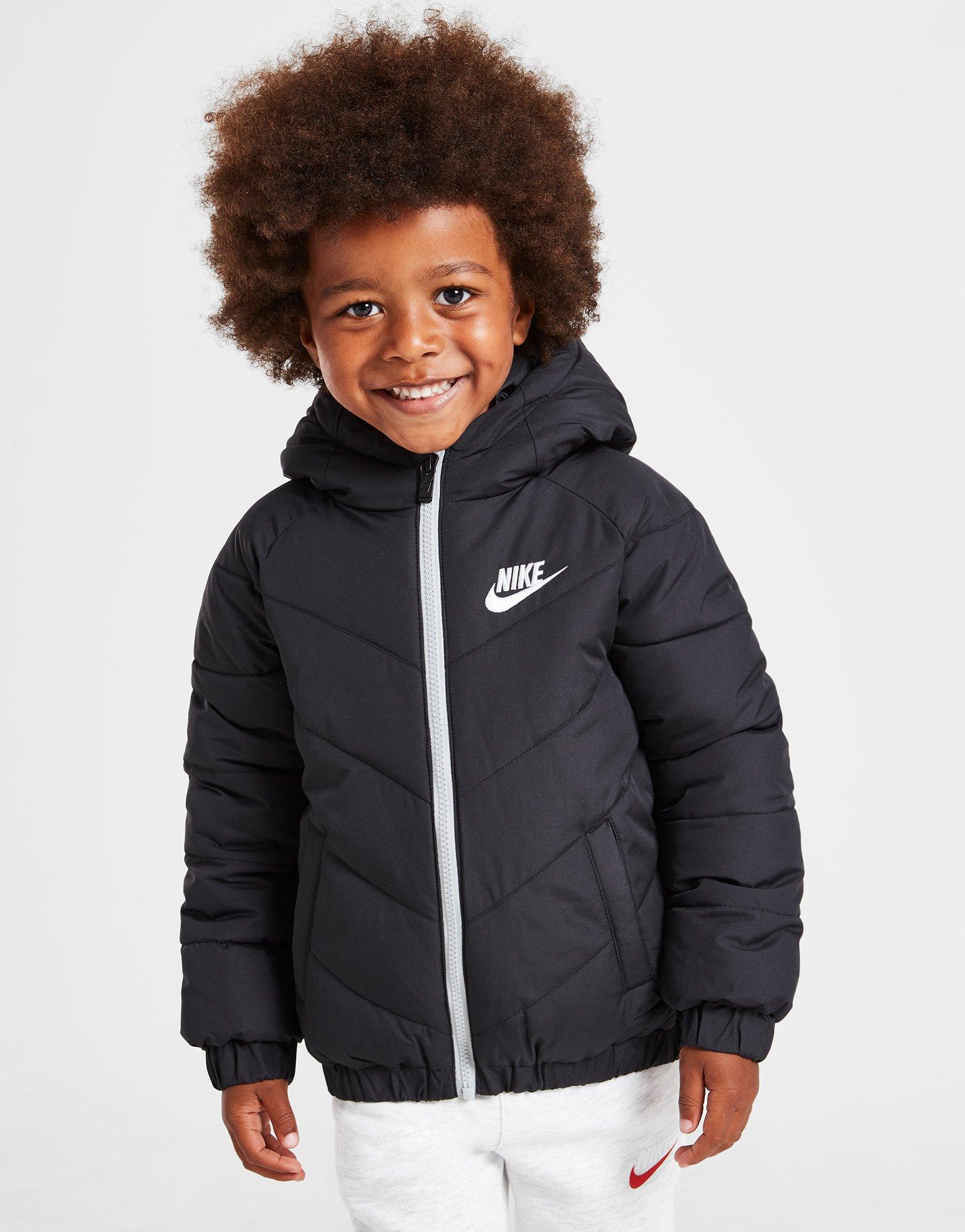 Detská bunda NIKE BUNDA CORE PAD JKT BLK/WHT 86K082-023 Černá