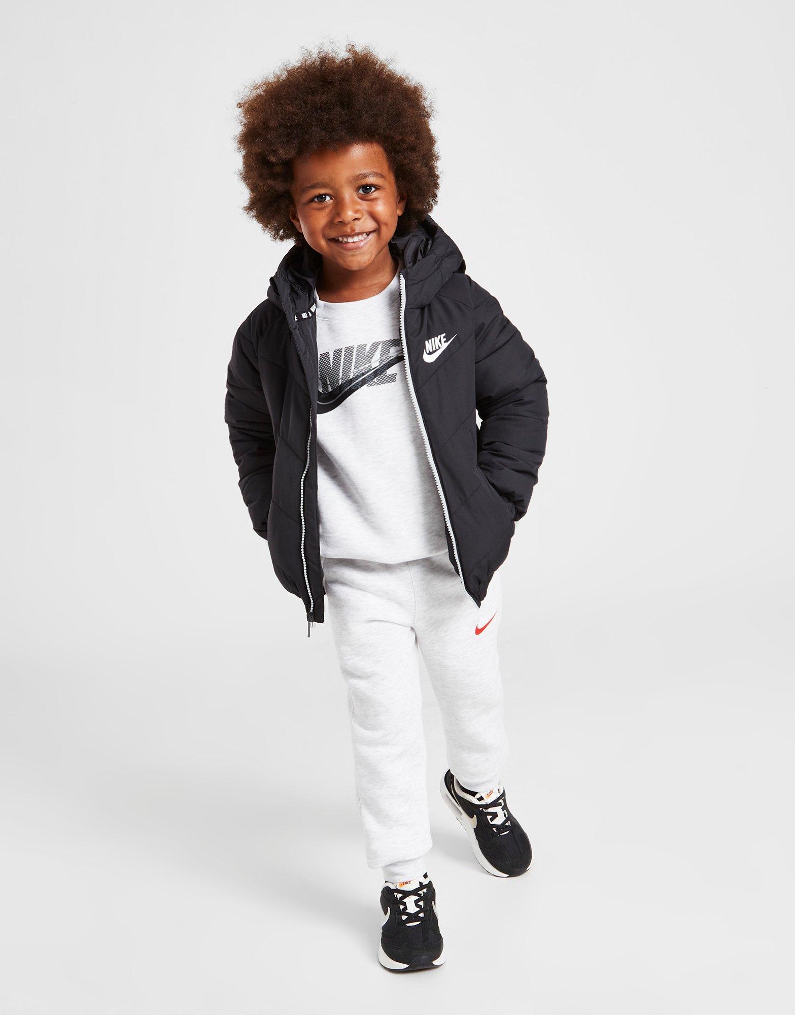 Detská bunda NIKE BUNDA CORE PAD JKT BLK/WHT 86K082-023 Černá