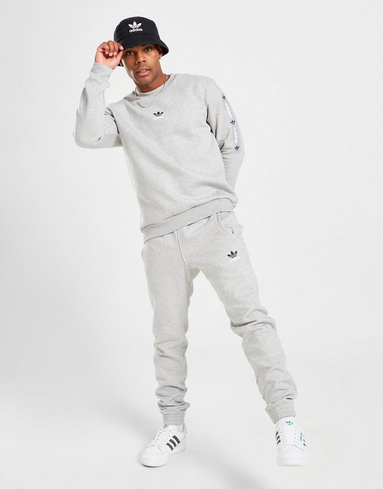 Pánska mikina ADIDAS TAPE CREW SWEATSHIRT HR8223 Sivá