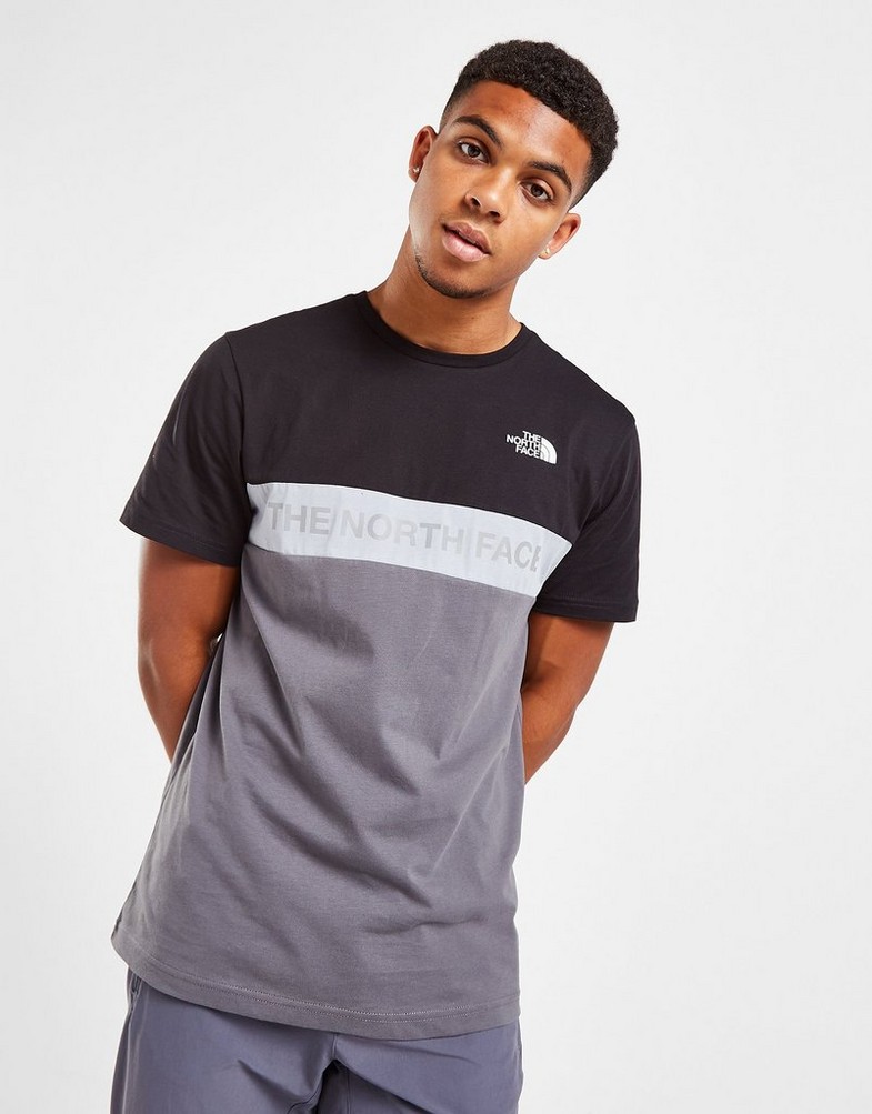 Koszulka, t-shirt męski THE NORTH FACE KRÓTKI RĘKAW COLOUR BLOCK GRID T-SHIRT NF0A3YJ81K11 Czarny