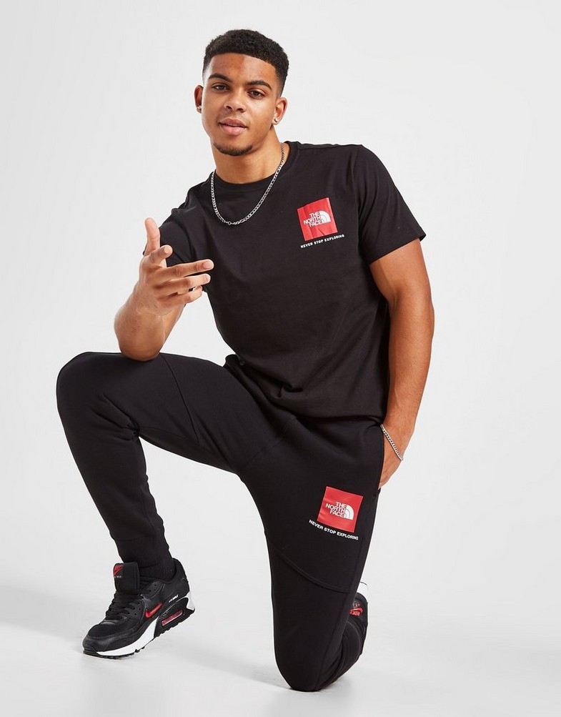 THE NORTH FACE SPODNIE FINE BOX PNT BK/RED NF0A5IILJK31