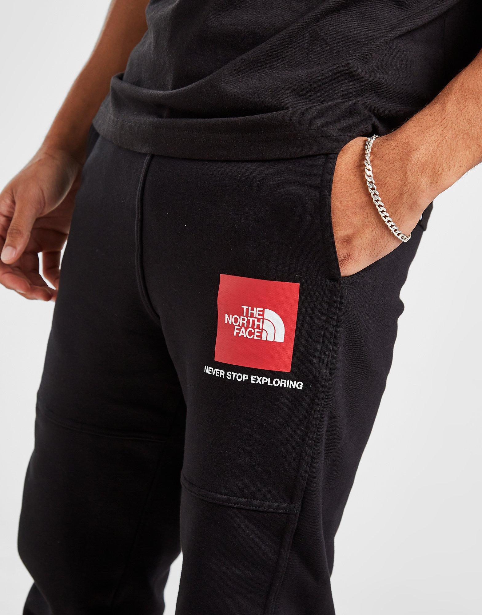 THE NORTH FACE SPODNIE FINE BOX PNT BK/RED NF0A5IILJK31 Czarny