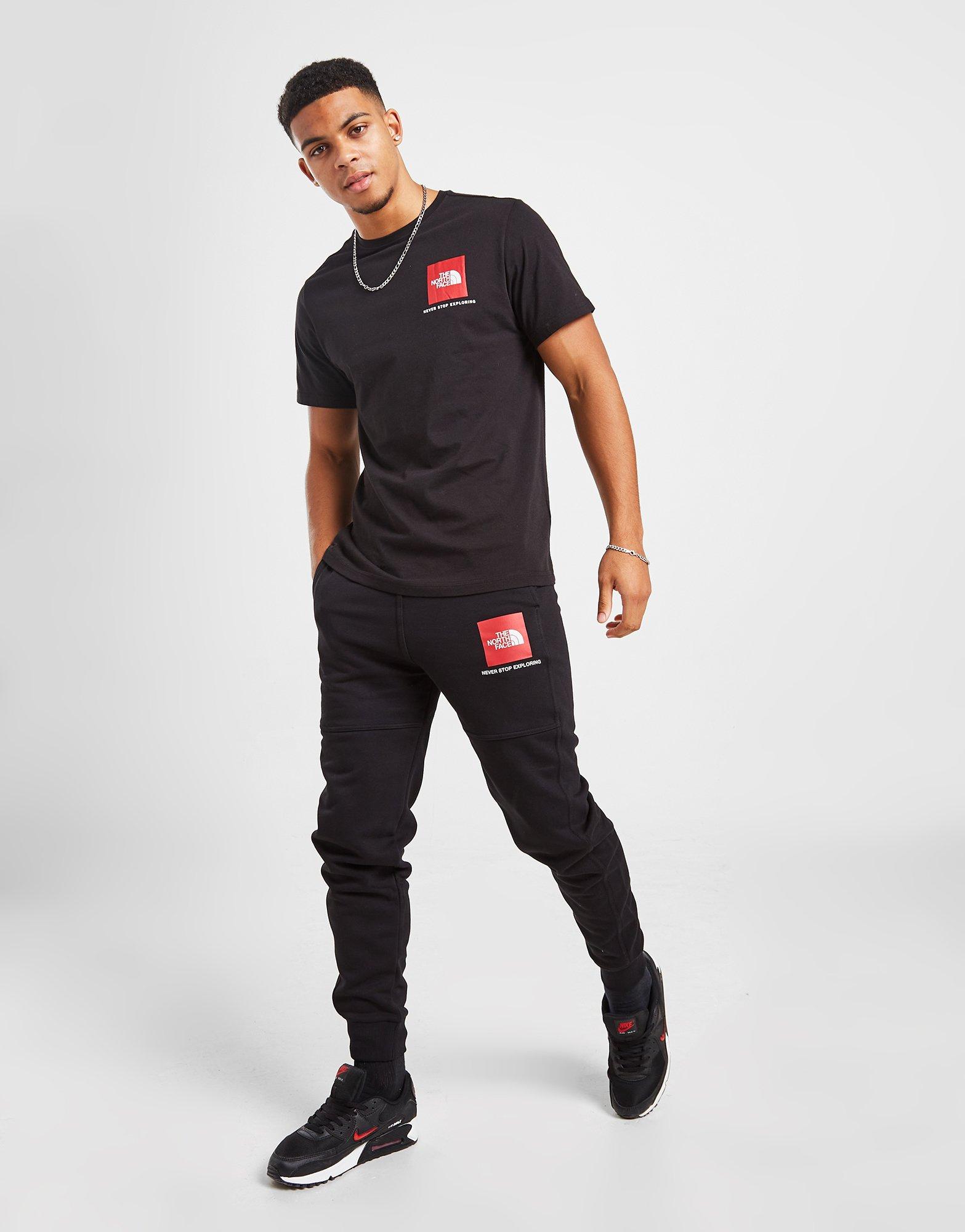 THE NORTH FACE SPODNIE FINE BOX PNT BK/RED NF0A5IILJK31 Czarny