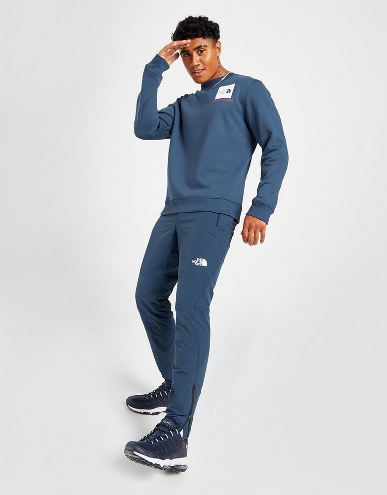Bluza męska THE NORTH FACE ZWYKŁA FINE BOX CREW SWEATSHIRT NF0A7ZKPHDC1 Niebieski