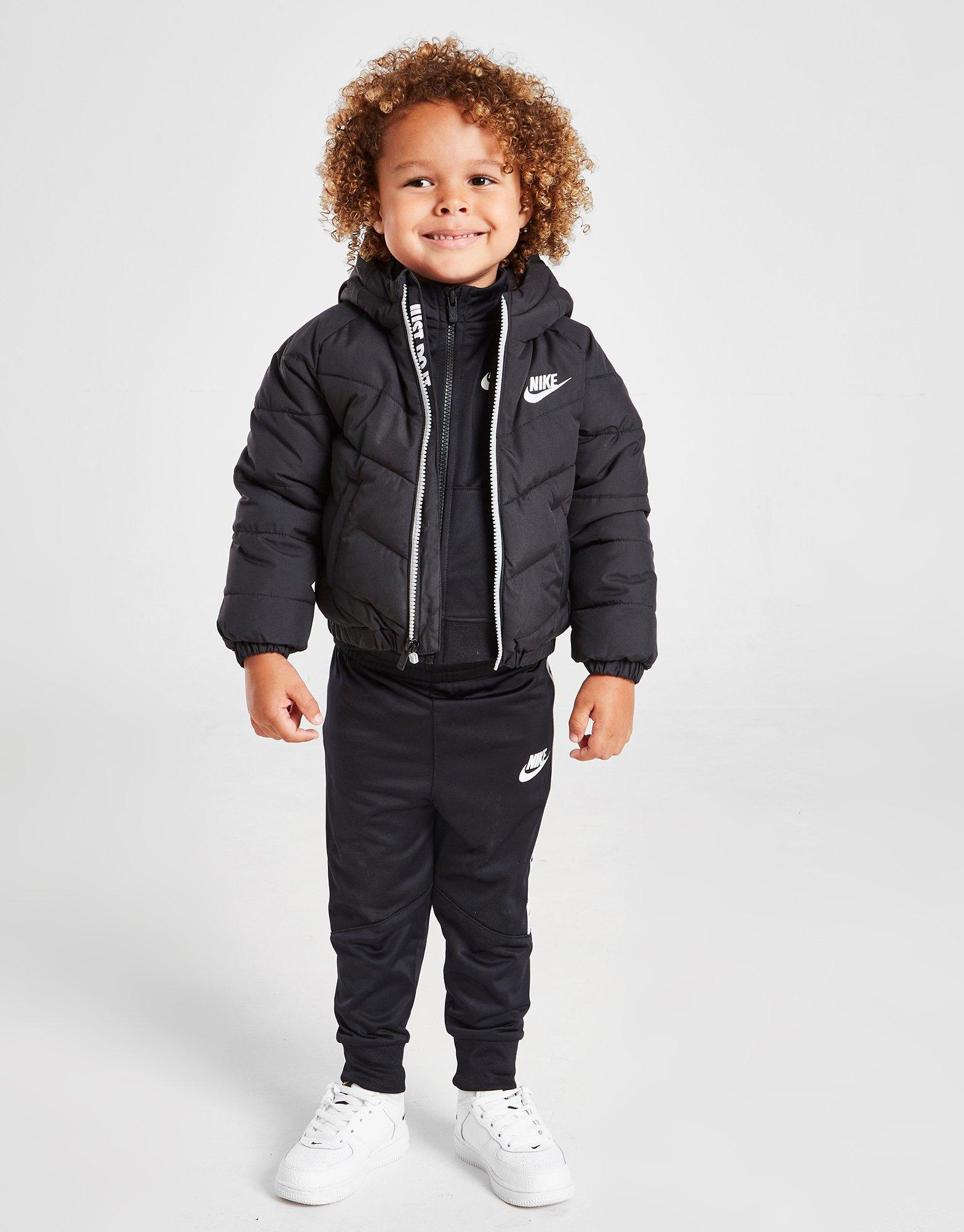 Detská bunda NIKE BUNDA CORE PAD JKT BLK/WHT 66K082-023 Černá