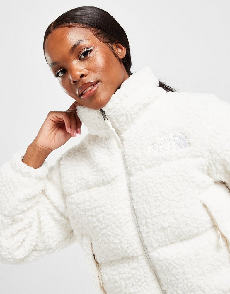 THE NORTH FACE PRZEJŚCIOWA HIGH PILE SHERPA NUPTSE JACKET WOMEN'S NF0A7WSKN3N1 Biały