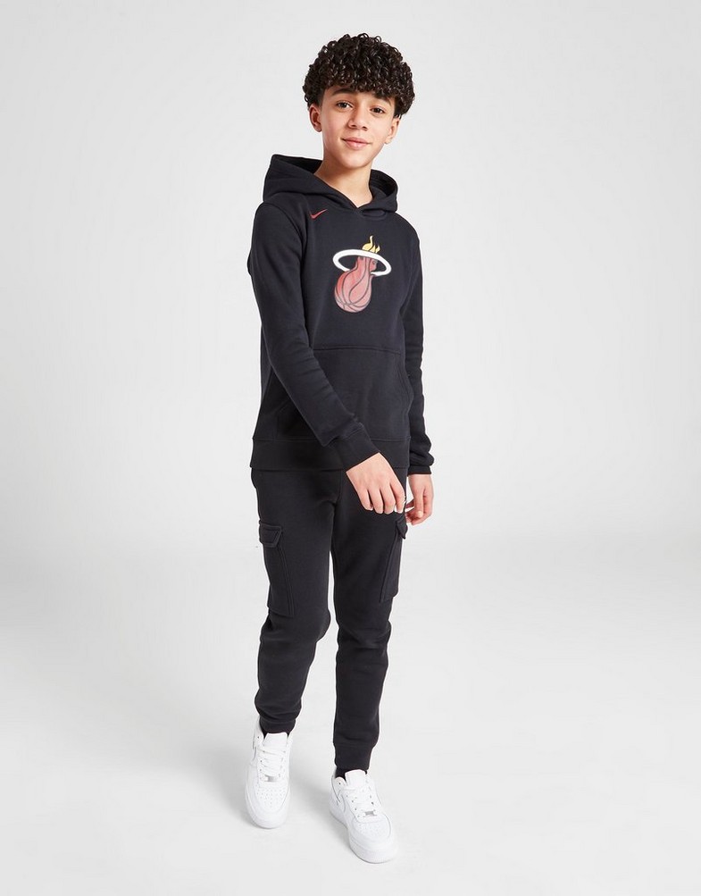 Koszulka, t-shirt dziecięcy NIKE KRÓTKI RĘKAW NBA MIAMI HEAT ESSENTIAL PULLOVER HOODIE JUNIOR 2Z2B7FFPQMIA Czarny