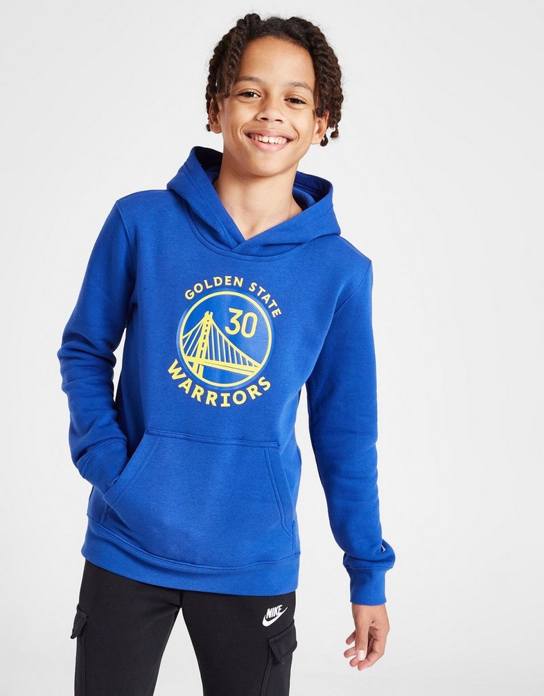Koszulka, t-shirt dziecięcy NIKE KRÓTKI RĘKAW NBA GOLDEN STATE WARRIORS CURRY #30 HOODIE JUNIOR 2Z2B7FDE2GSW Niebieski