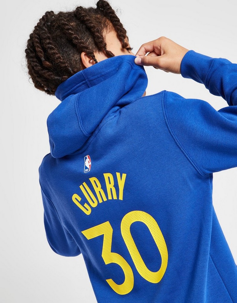 Koszulka, t-shirt dziecięcy NIKE KRÓTKI RĘKAW NBA GOLDEN STATE WARRIORS CURRY #30 HOODIE JUNIOR 2Z2B7FDE2GSW Niebieski