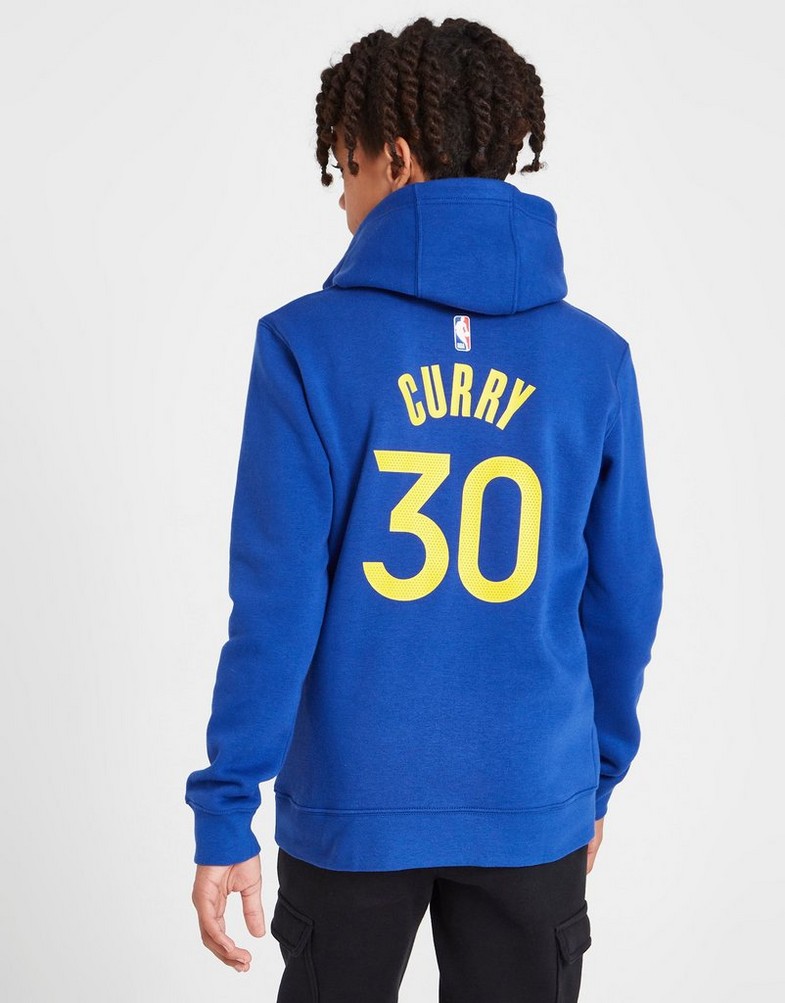 Koszulka, t-shirt dziecięcy NIKE KRÓTKI RĘKAW NBA GOLDEN STATE WARRIORS CURRY #30 HOODIE JUNIOR 2Z2B7FDE2GSW Niebieski