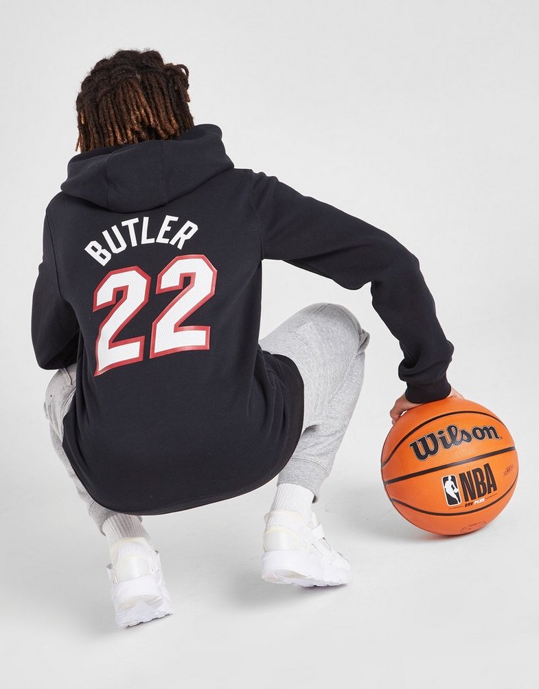 Koszulka, t-shirt dziecięcy NIKE KRÓTKI RĘKAW NBA MIAMI HEAT BUTLER #22 HOODIE JUNIOR 2Z2B7FDE2MIA Czarny