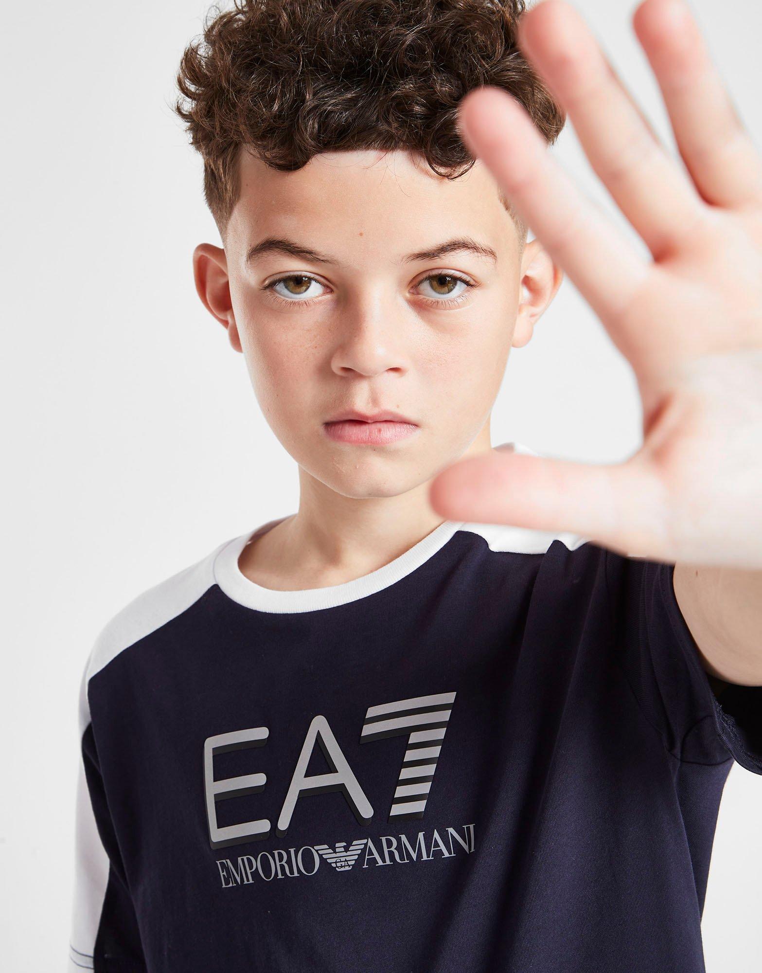 EMPORIO ARMANI KRÓTKI RĘKAW COLOUR BLOCK T-SHIRT JUNIOR