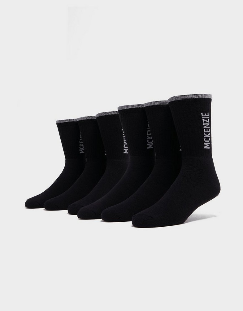 Skarpetki dla dzieci MCKENZIE 6-PACK CREW SOCKS JUNIOR  MCKAA15458B Czarny