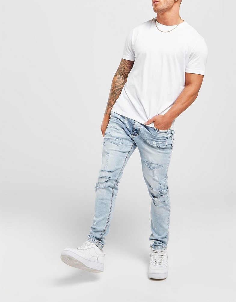 Męskie SUPPLY & DEMAND SPODNIE APOLLO JEANS SUPTM16165 Niebieski