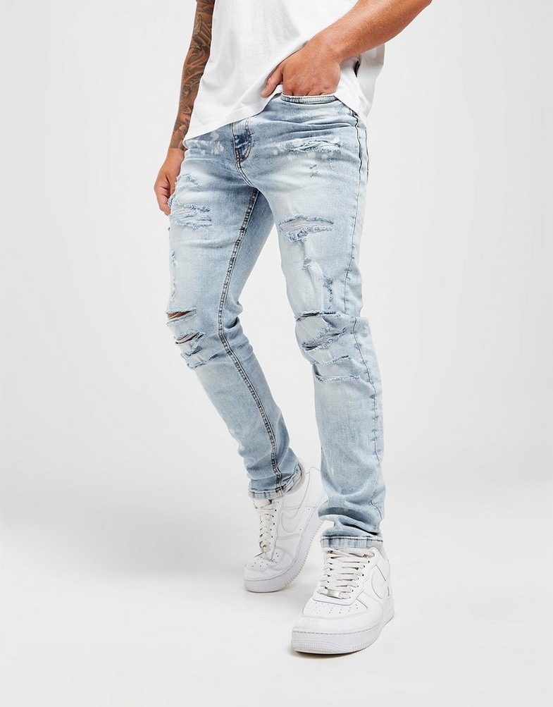 Męskie SUPPLY & DEMAND SPODNIE APOLLO JEANS SUPTM16165 Niebieski
