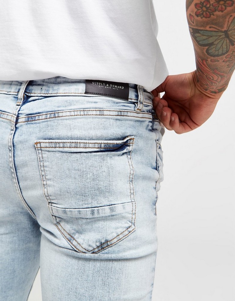 Męskie SUPPLY & DEMAND SPODNIE APOLLO JEANS SUPTM16165 Niebieski