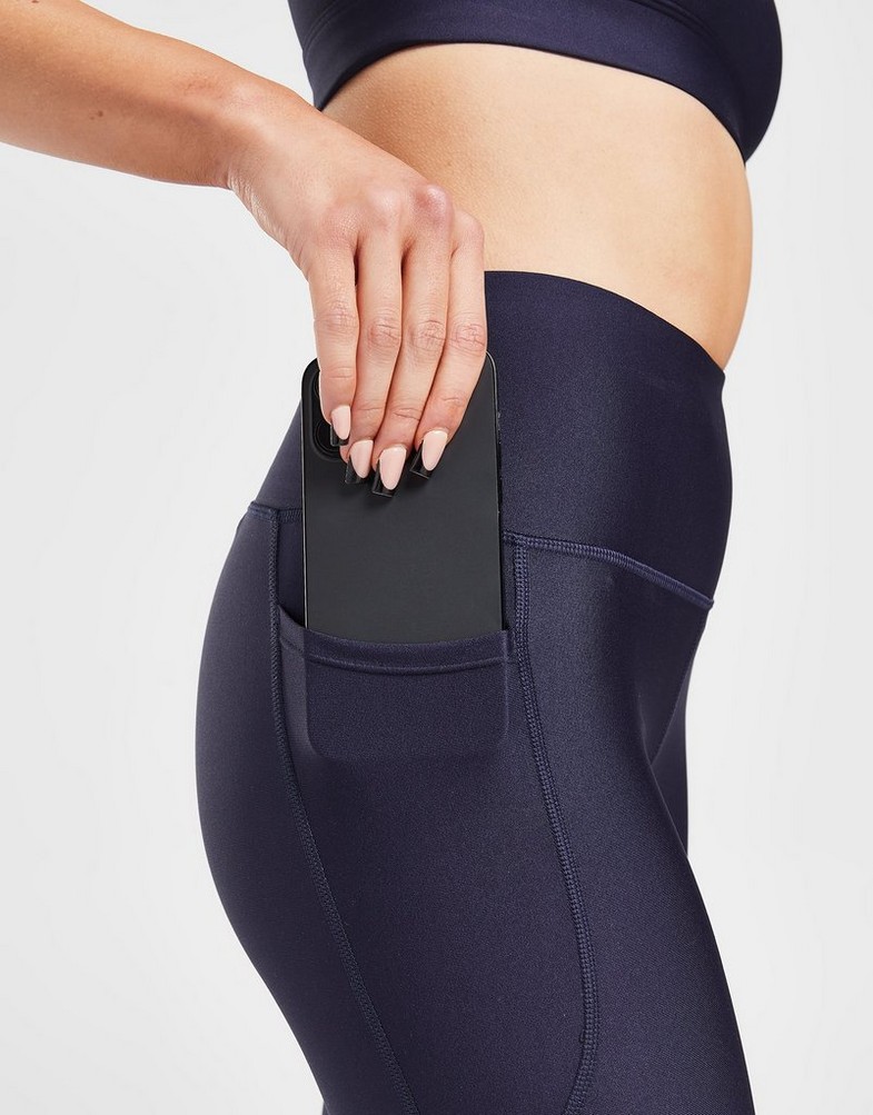 Legginsy damskie UNDER ARMOUR LEGGINGS HEATGEAR TIGHTS 1365336-410 Granatowy