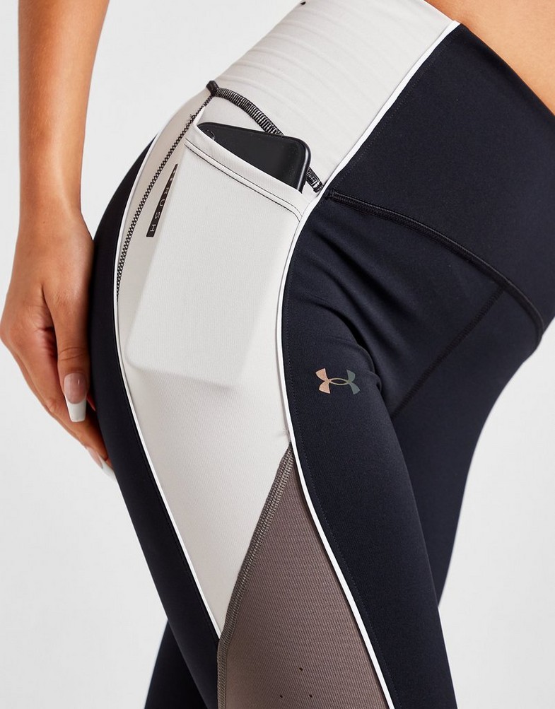 Legginsy damskie UNDER ARMOUR LEGGINGS UA RUSH ANKLE TIGHTS 1373933-001 Czarny