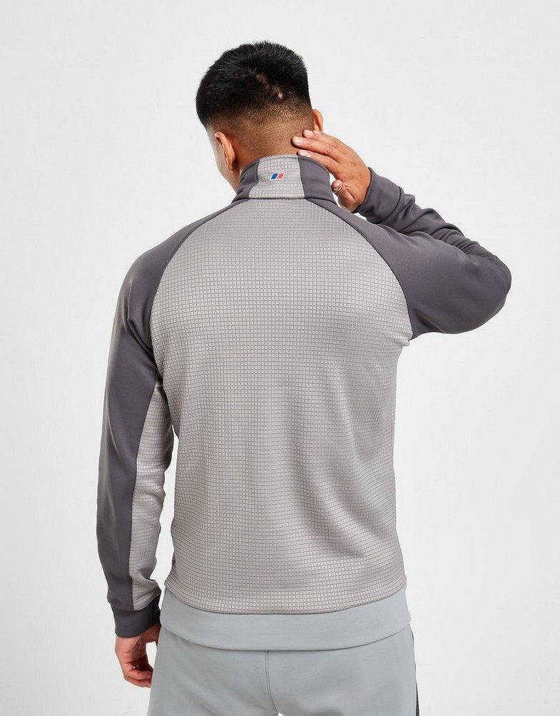 Bluză pentru bărbați BERGHAUS CĂCIULĂ SIDLEY 1/2 ZIP SWEATSHIRT  4A001582CY1 Gri