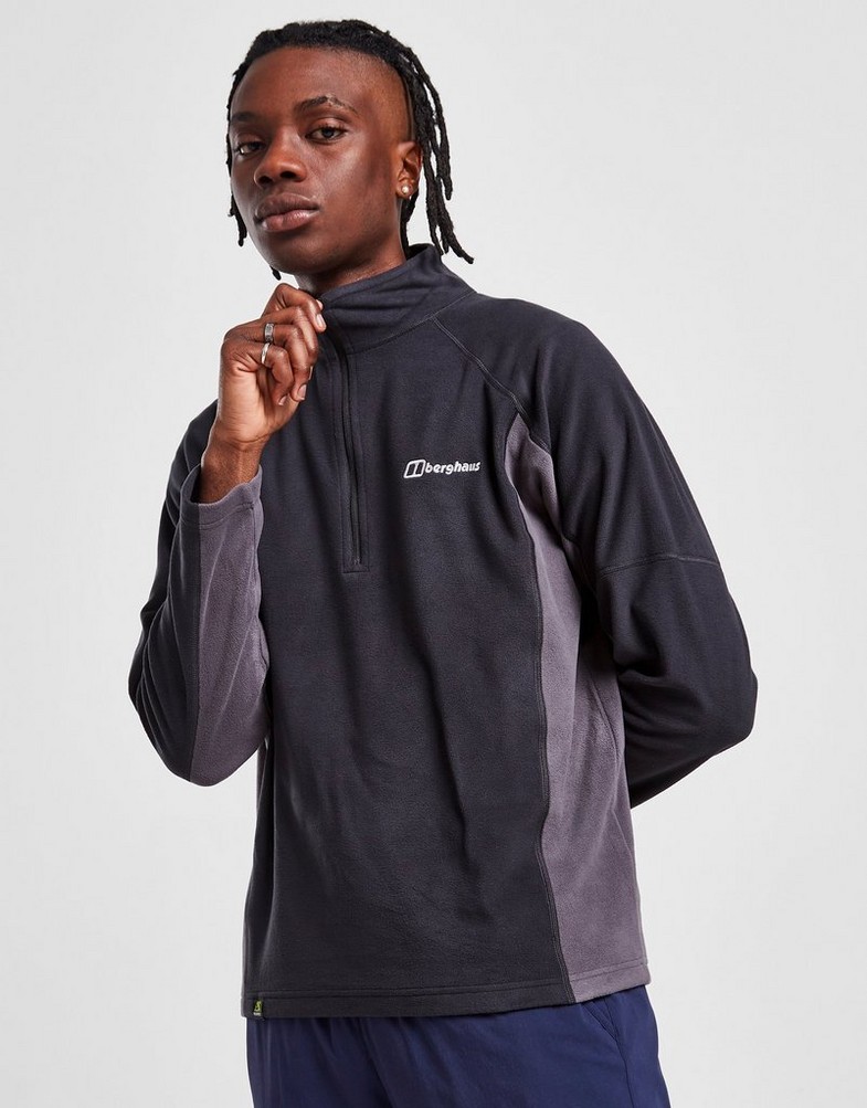 Bluza męska BERGHAUS ZWYKŁA HARTSOP 1/2 ZIP FLEECE 4A001462CX3 Czarny