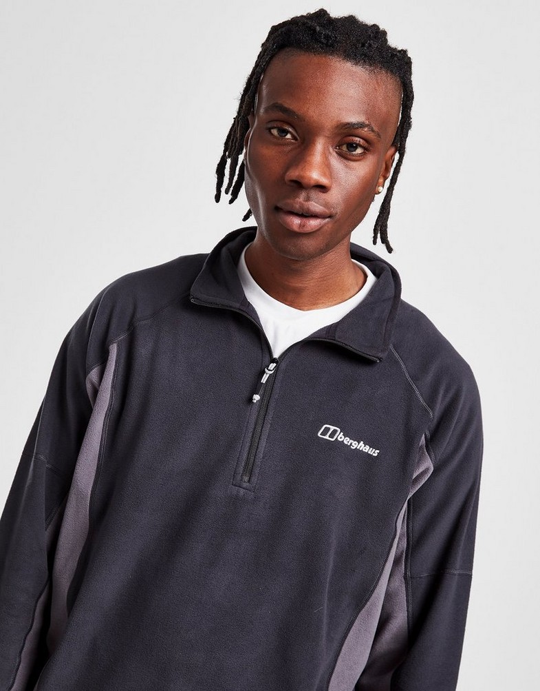 Bluza męska BERGHAUS ZWYKŁA HARTSOP 1/2 ZIP FLEECE 4A001462CX3 Czarny