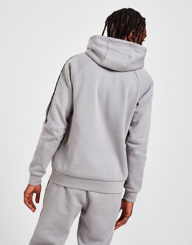 Bluza męska EMPORIO ARMANI Z KAPTUREM TAPE OVERHEAD HOODIE 6LPMJ5PJ07Z1907 Szary