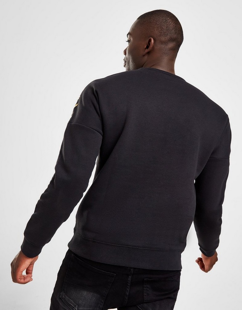 Bluza męska EMPORIO ARMANI ZWYKŁA EXTENDED LOGO CREW SWEATSHIRT 6LPM54PJHLZ1200 Czarny