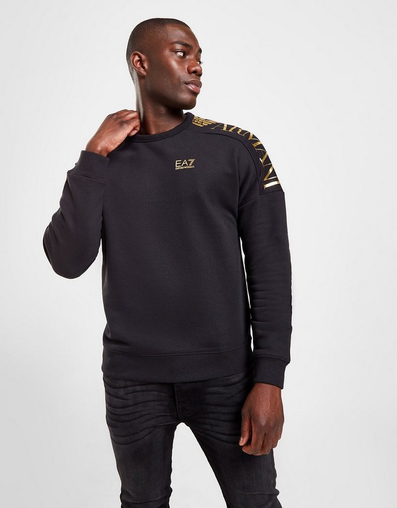 Bluza męska EMPORIO ARMANI ZWYKŁA EXTENDED LOGO CREW SWEATSHIRT 6LPM54PJHLZ1200 Czarny