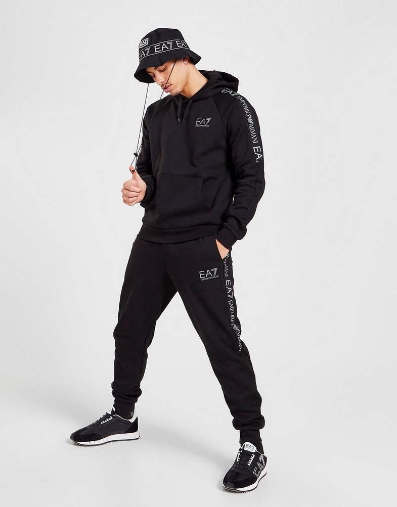 Trening pentru bărbați EMPORIO ARMANI TRENING TAPE REFLECT OVERHEAD TRACKSUIT 6LPVJ2PJ07Z1200 Negru