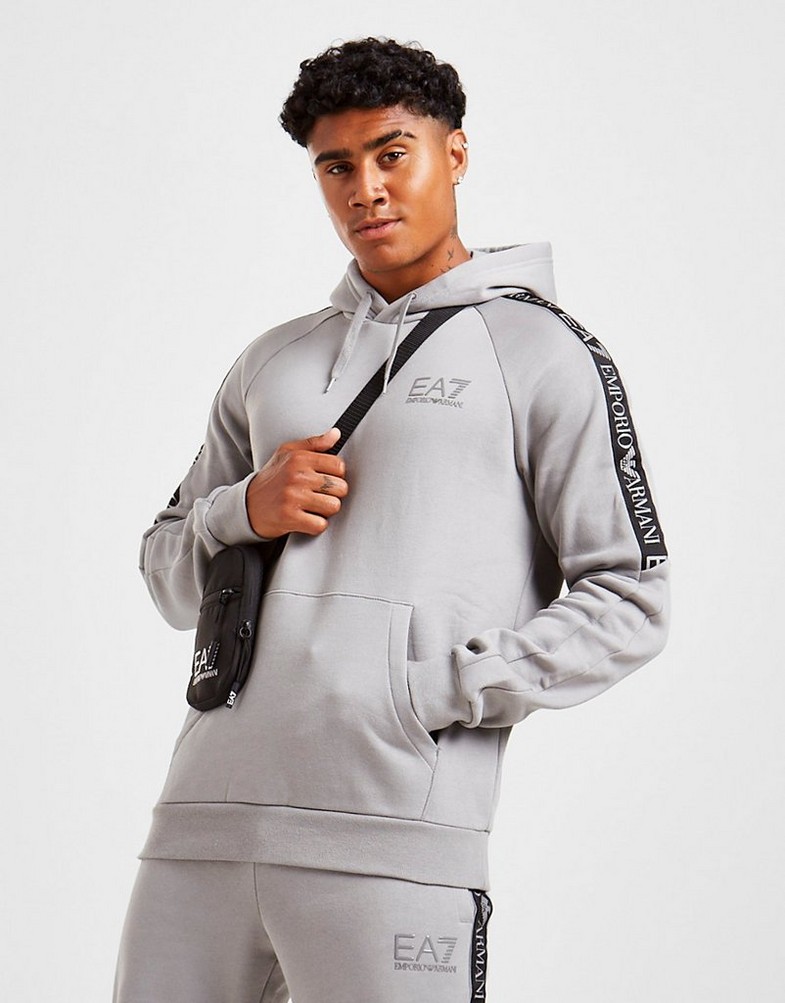 Komplet dresowy męski EMPORIO ARMANI DRES TAPE REFLECT OVERHEAD TRACKSUIT 6LPVJ2PJ07Z1907 Szary