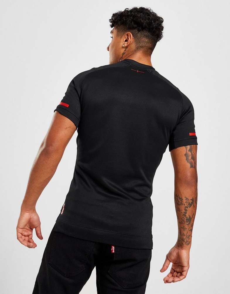 Koszulka, t-shirt męski UMBRO KRÓTKI RĘKAW ENGLAND RFU 2022/23 PRO AWAY SHIRT 96729UKIT Czarny