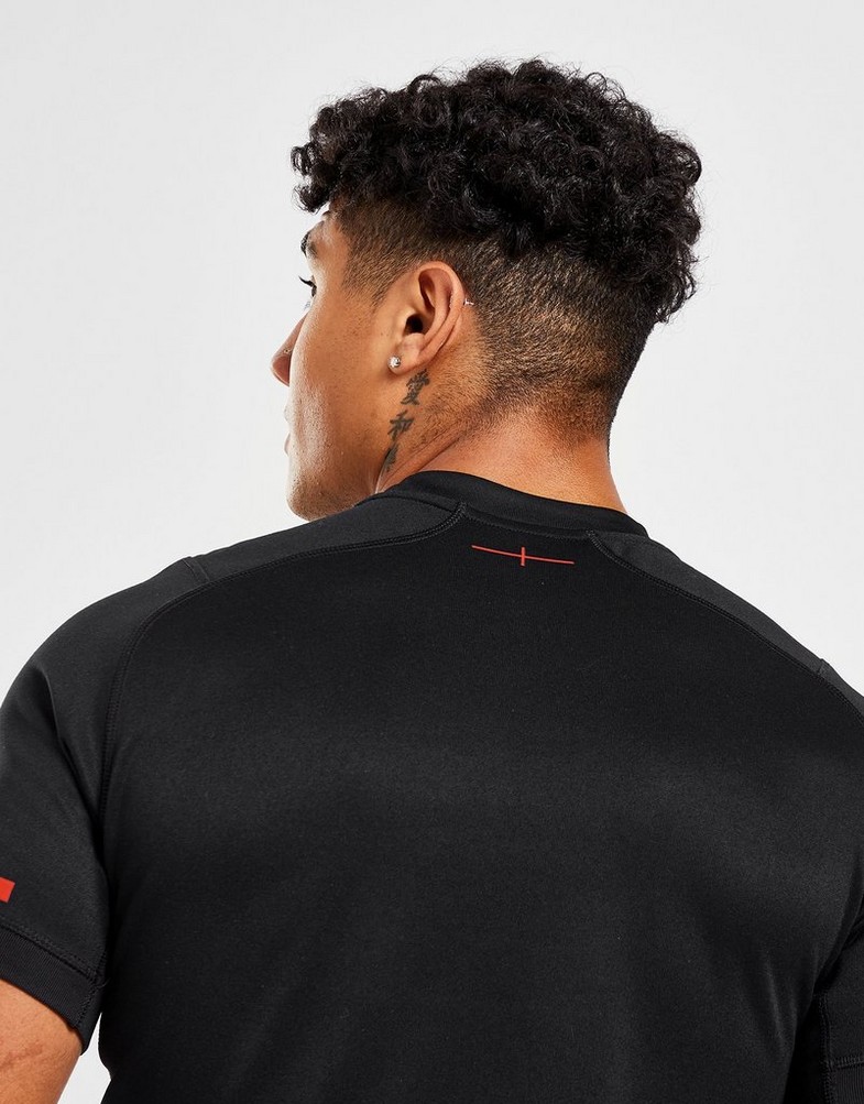 Koszulka, t-shirt męski UMBRO KRÓTKI RĘKAW ENGLAND RFU 2022/23 PRO AWAY SHIRT 96729UKIT Czarny