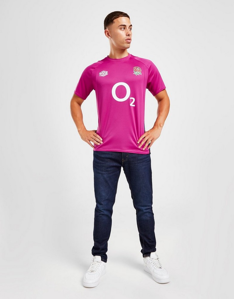 Koszulka, t-shirt męski UMBRO KRÓTKI RĘKAW ENGLAND RUGBY 2022 GYM TRAINING T-SHIRT 97071ULGG Fioletowy