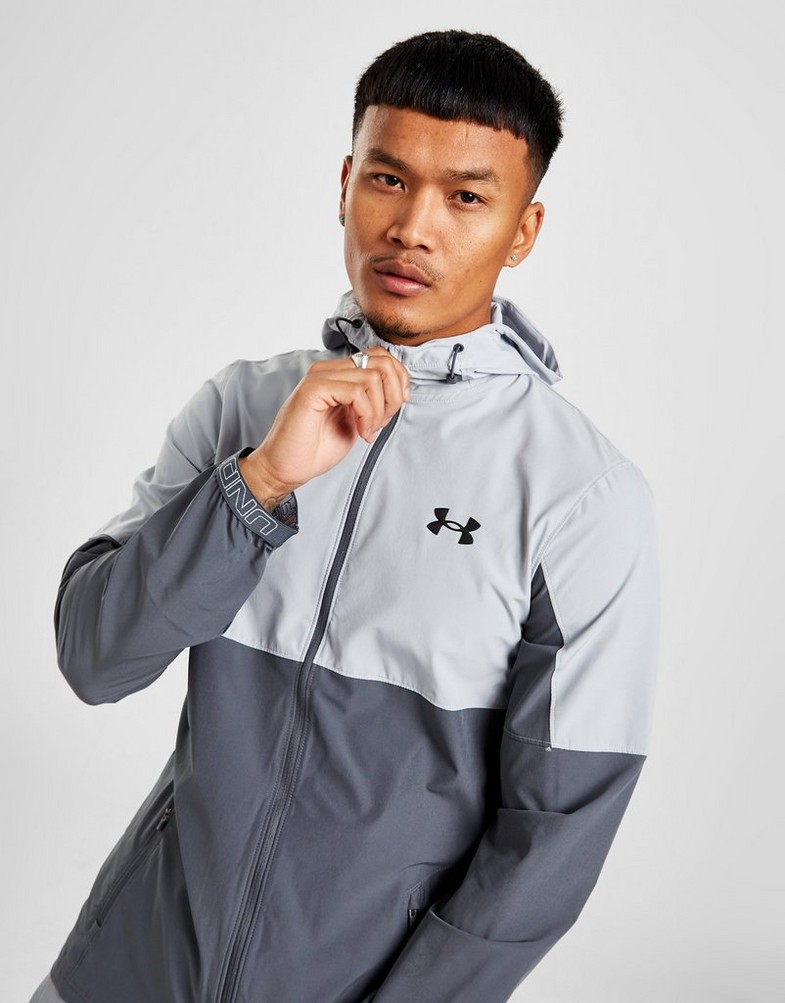 Bluza męska UNDER ARMOUR BLUZA ROZP.Z KAPT.VANISH PIT GRY 1375711-012 Szary
