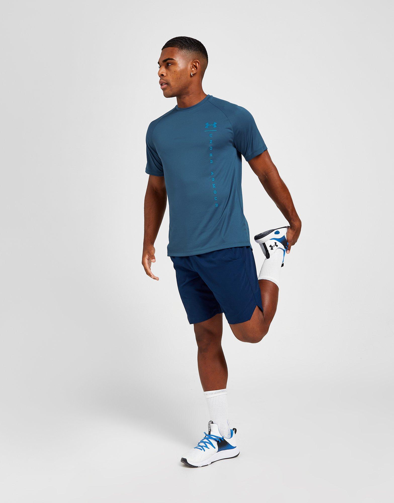 Мъжка тениска UNDER ARMOUR ТЕНИСКА TECH QUAD TEE 1370161-437 Син