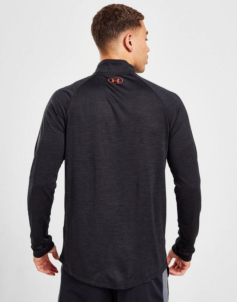 Koszulka, t-shirt męski UNDER ARMOUR DŁUGI RĘKAW TECH 1/4 ZIP TOP 1328495-005 Czarny