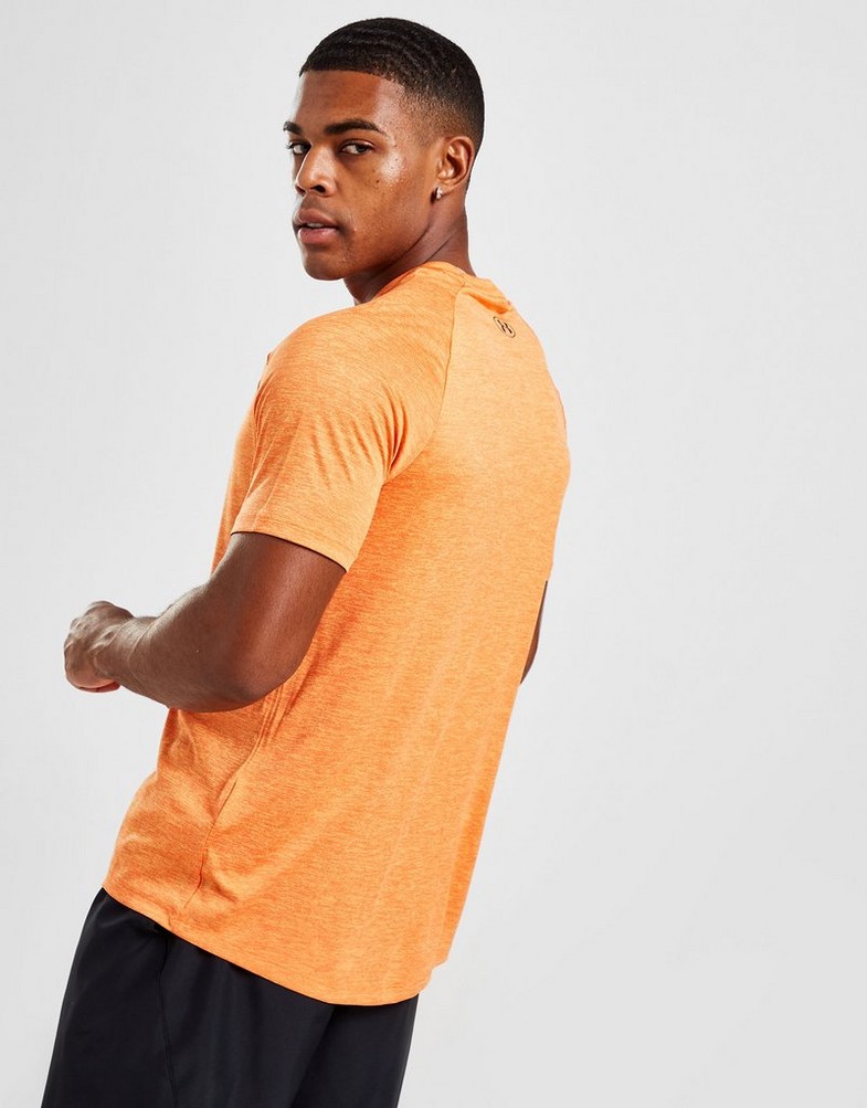 Koszulka, t-shirt męski UNDER ARMOUR T-SHIRT TECH TEE 326413-782 Pomarańczowy
