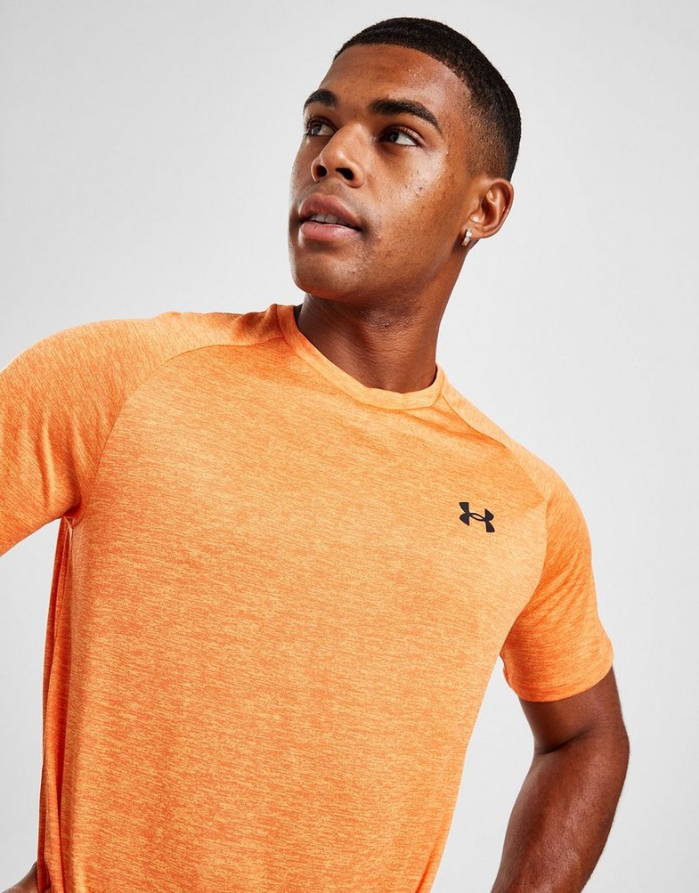 Koszulka, t-shirt męski UNDER ARMOUR T-SHIRT TECH TEE 326413-782 Pomarańczowy
