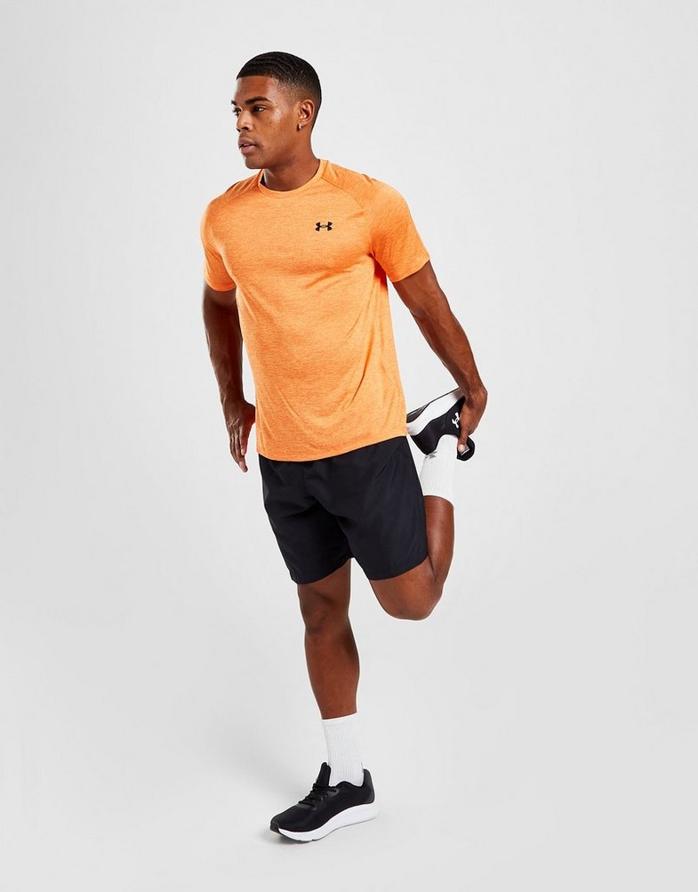 Koszulka, t-shirt męski UNDER ARMOUR T-SHIRT TECH TEE 326413-782 Pomarańczowy