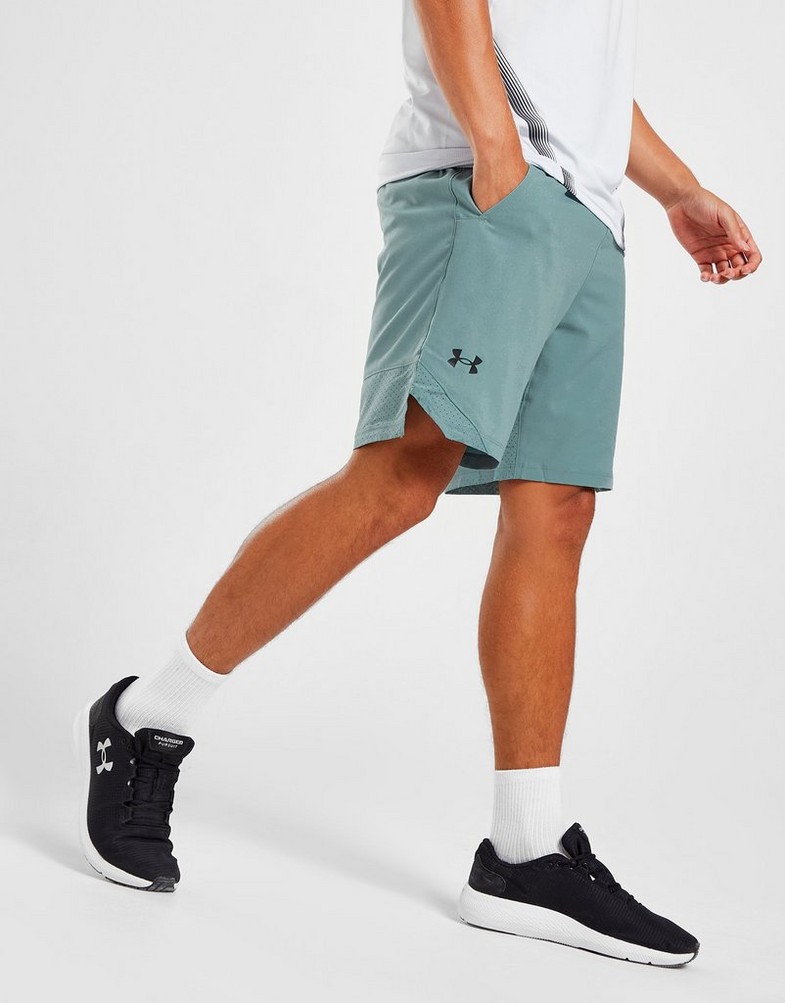 Krótkie spodenki, szorty męskie UNDER ARMOUR SZORTY VANISH WOVEN SHORTS 1370382-177 Zielony