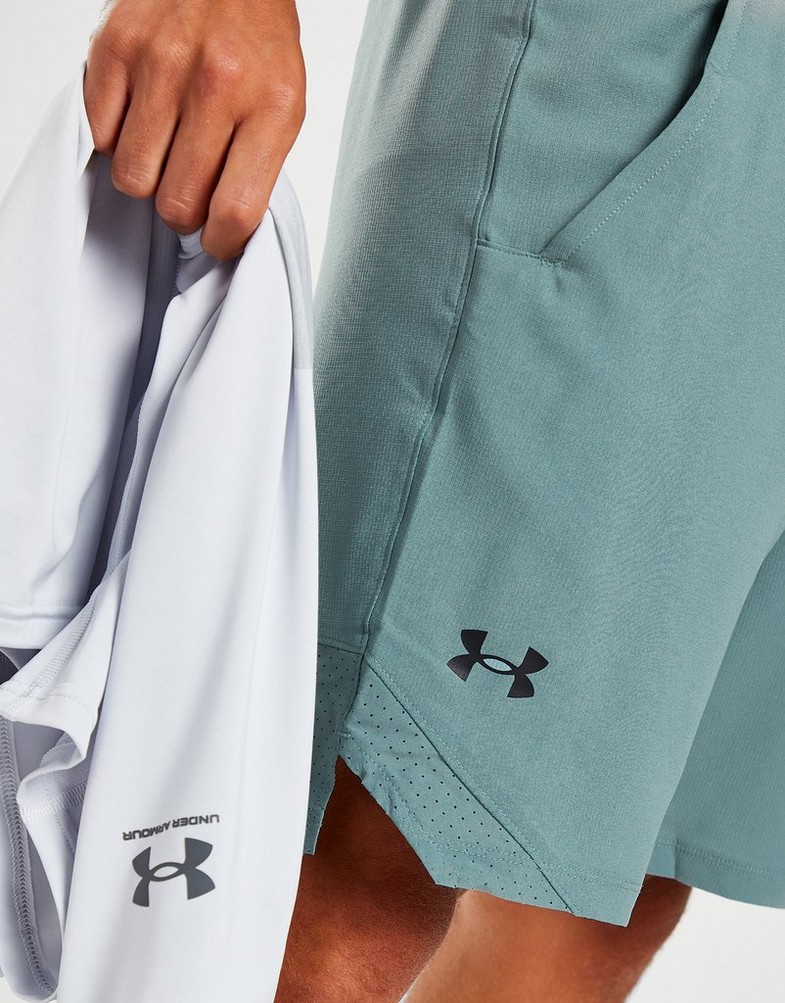 Krótkie spodenki, szorty męskie UNDER ARMOUR SZORTY VANISH WOVEN SHORTS 1370382-177 Zielony
