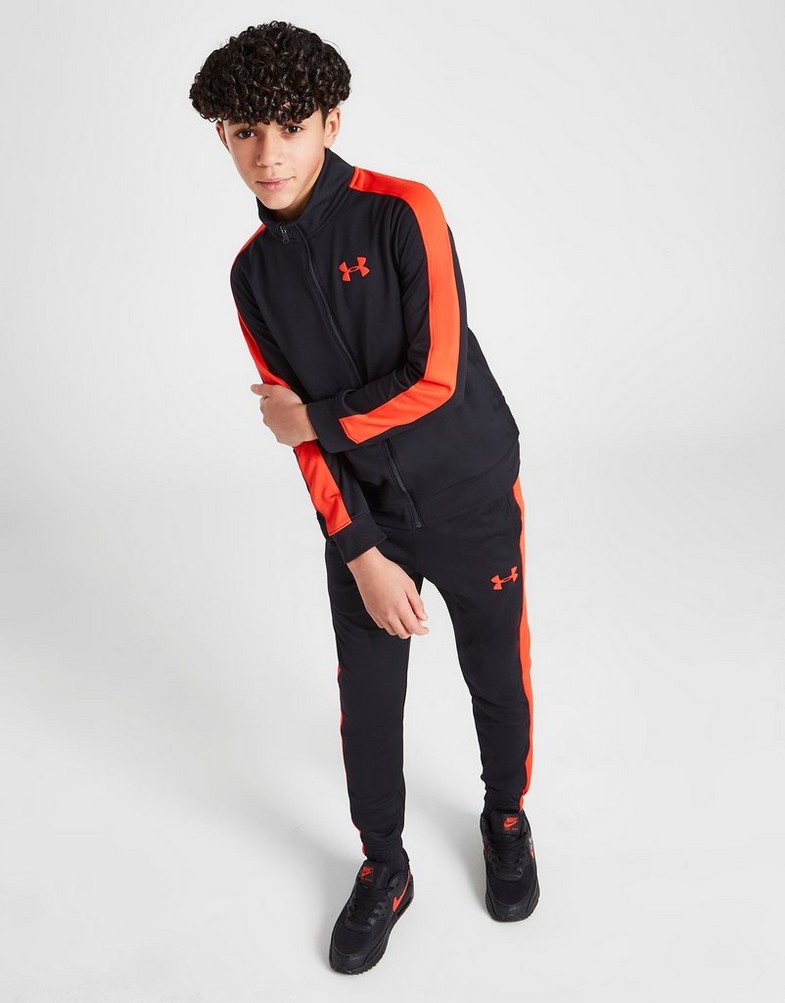 Komplet dresowy dziecięcy UNDER ARMOUR DRES KNIT TRACKSUIT JUNIOR 1363290-002 Czarny