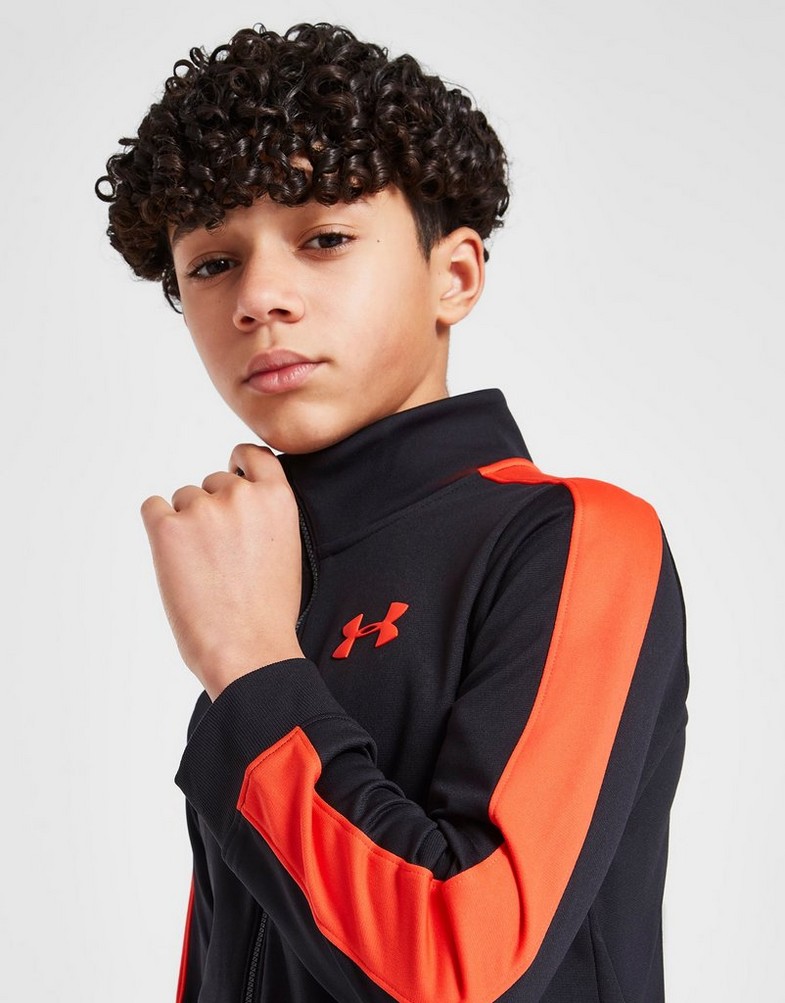 Komplet dresowy dziecięcy UNDER ARMOUR DRES KNIT TRACKSUIT JUNIOR 1363290-002 Czarny