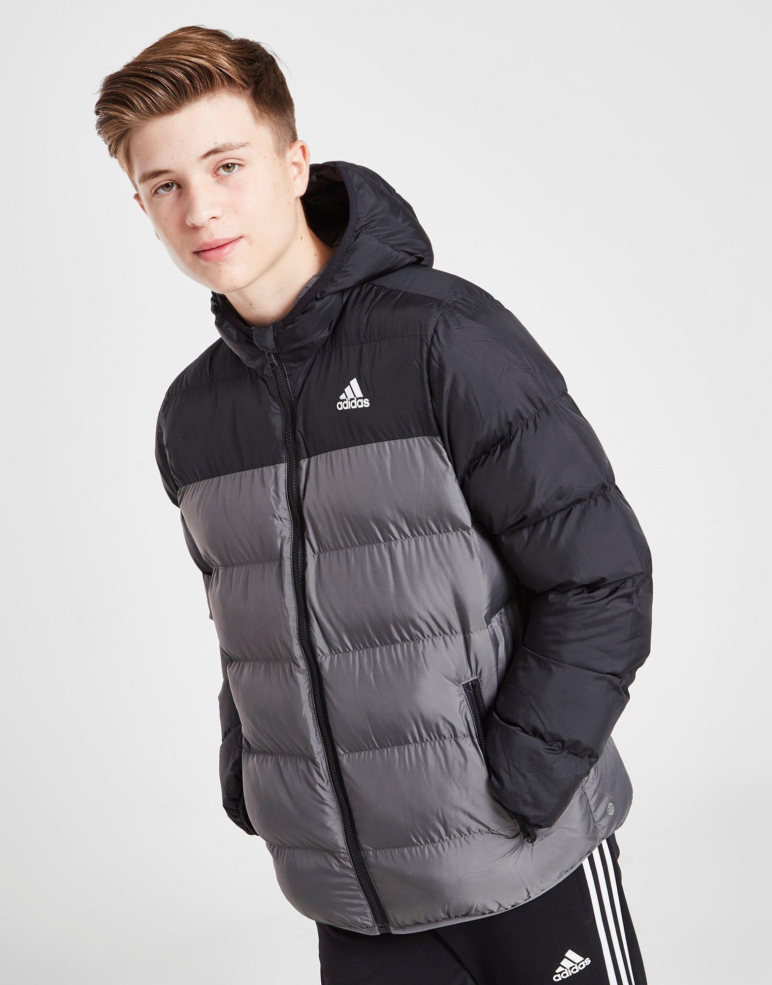 Детско зимно яке ADIDAS ЯКЕ ЗИМНО CB BOS JCKT BLK/GRY BOY HT9924 Сив